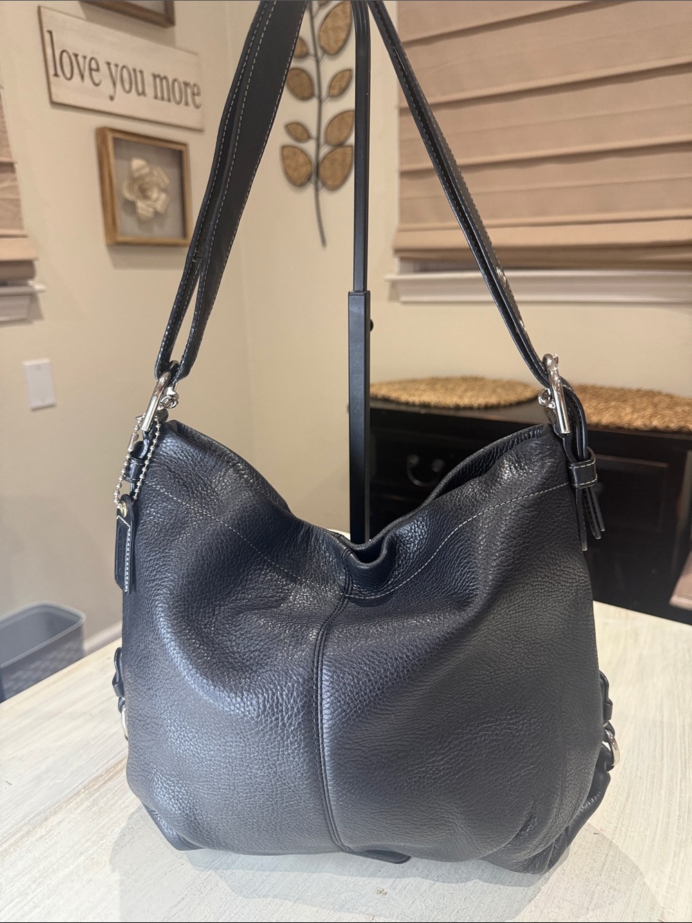 Vintage Y2K Classic SoHo Black Leather Hobo Bag - Timeless Everyday Carry
